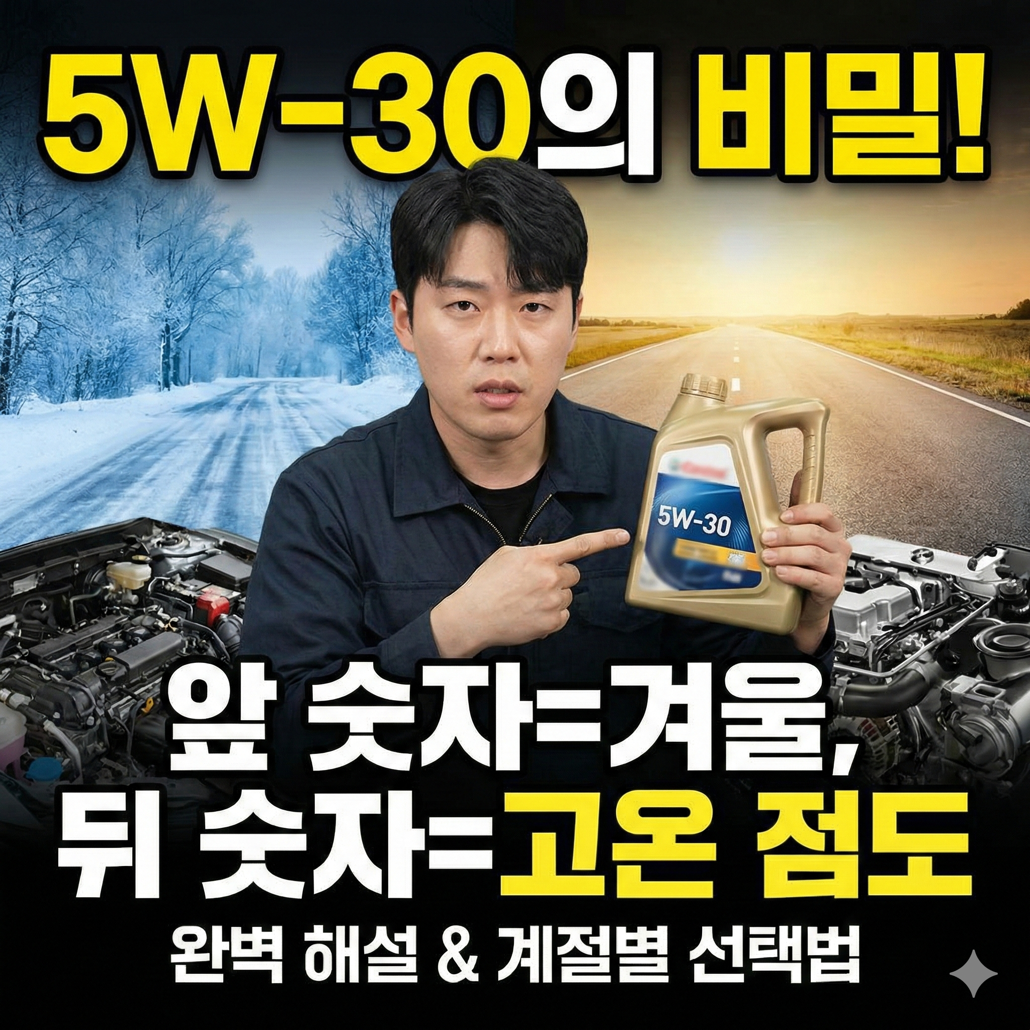 엔진오일 점도 표기법 5W30 뜻 완전 해설 &mdash; W 앞뒤 숫자 의미부터 계절별 선택법 5가지 기준까지