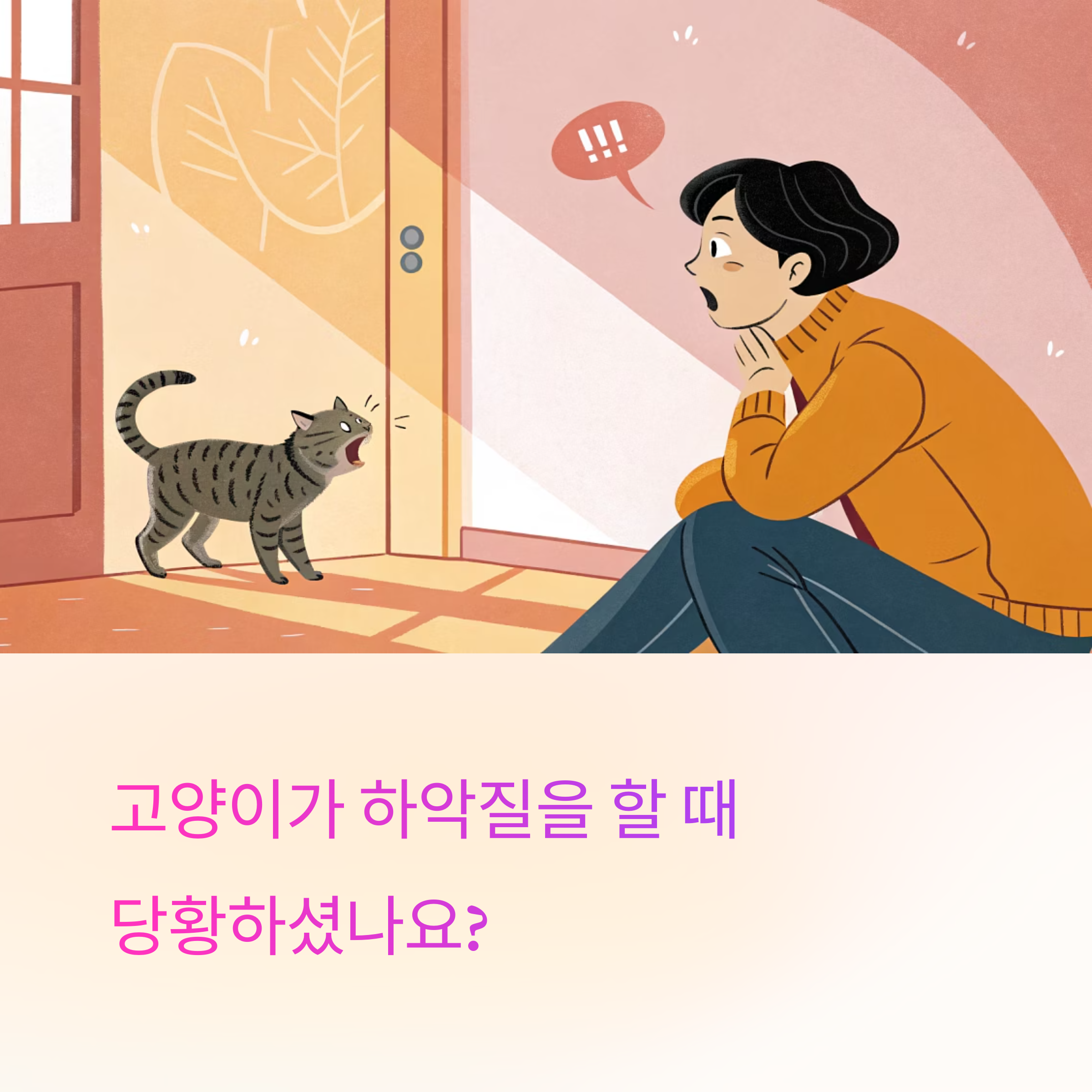 고양이 하악질, 이렇게 대처하세요!