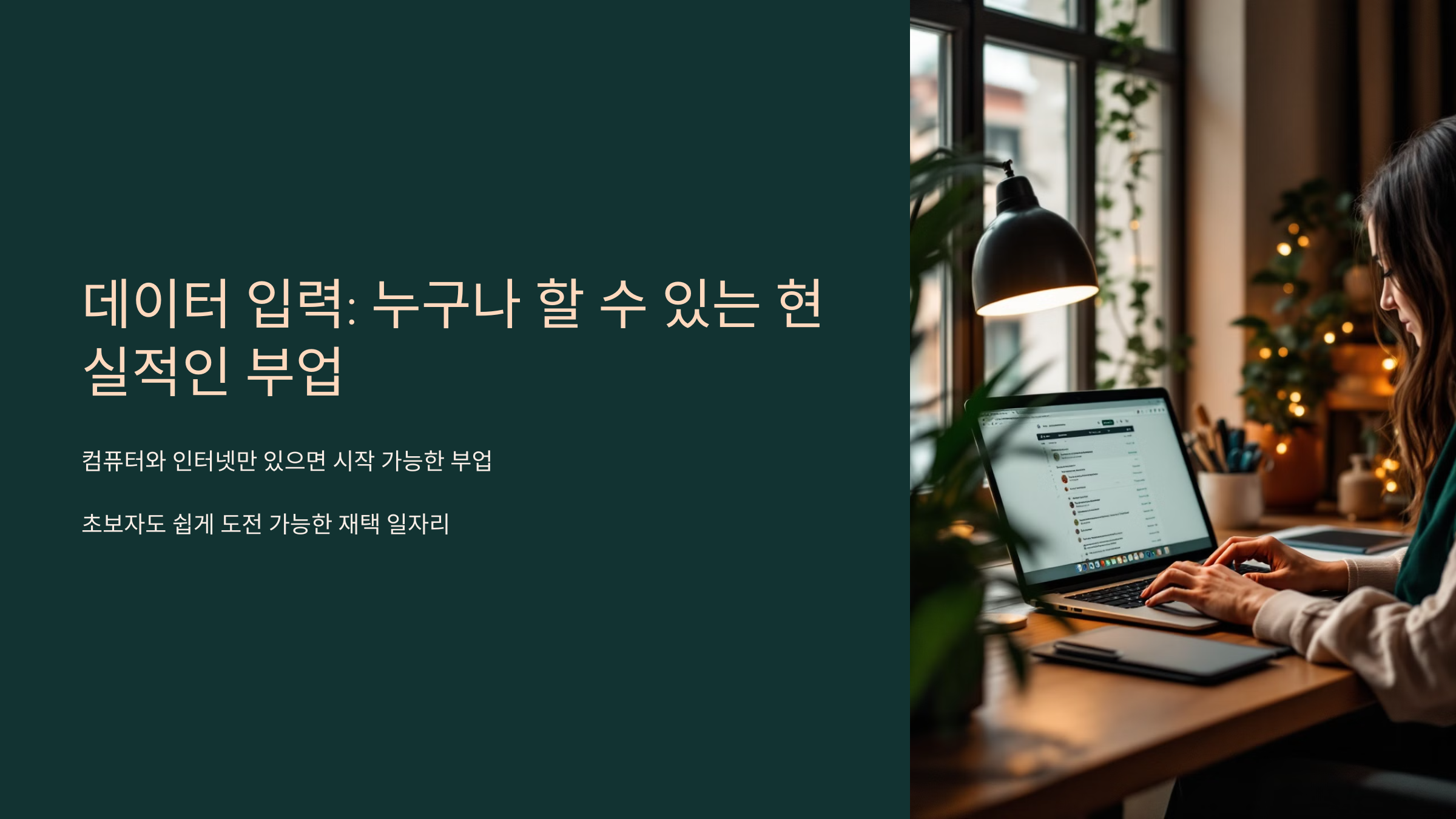 데이터 입력 작업으로 간단하게 수익 올리기