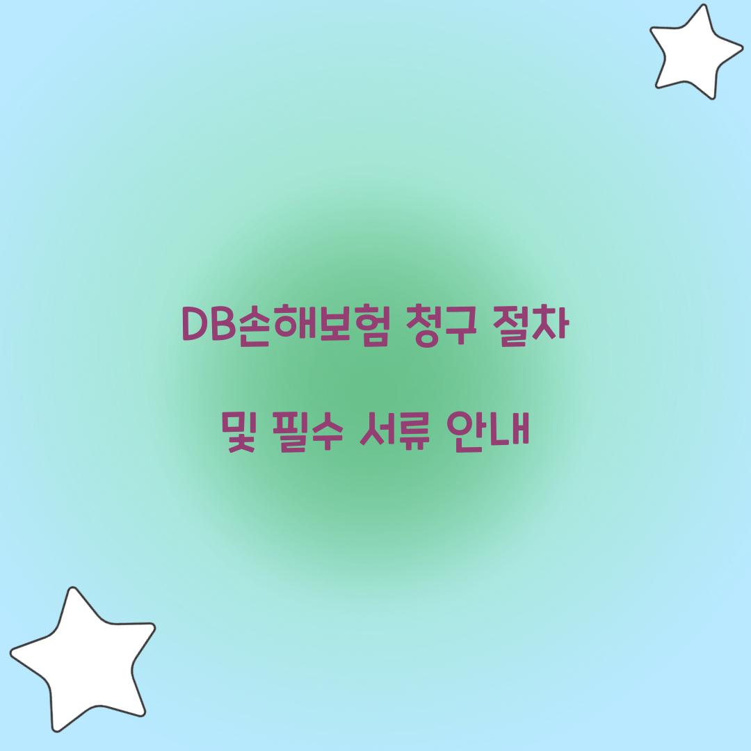 DB손해보험 청구