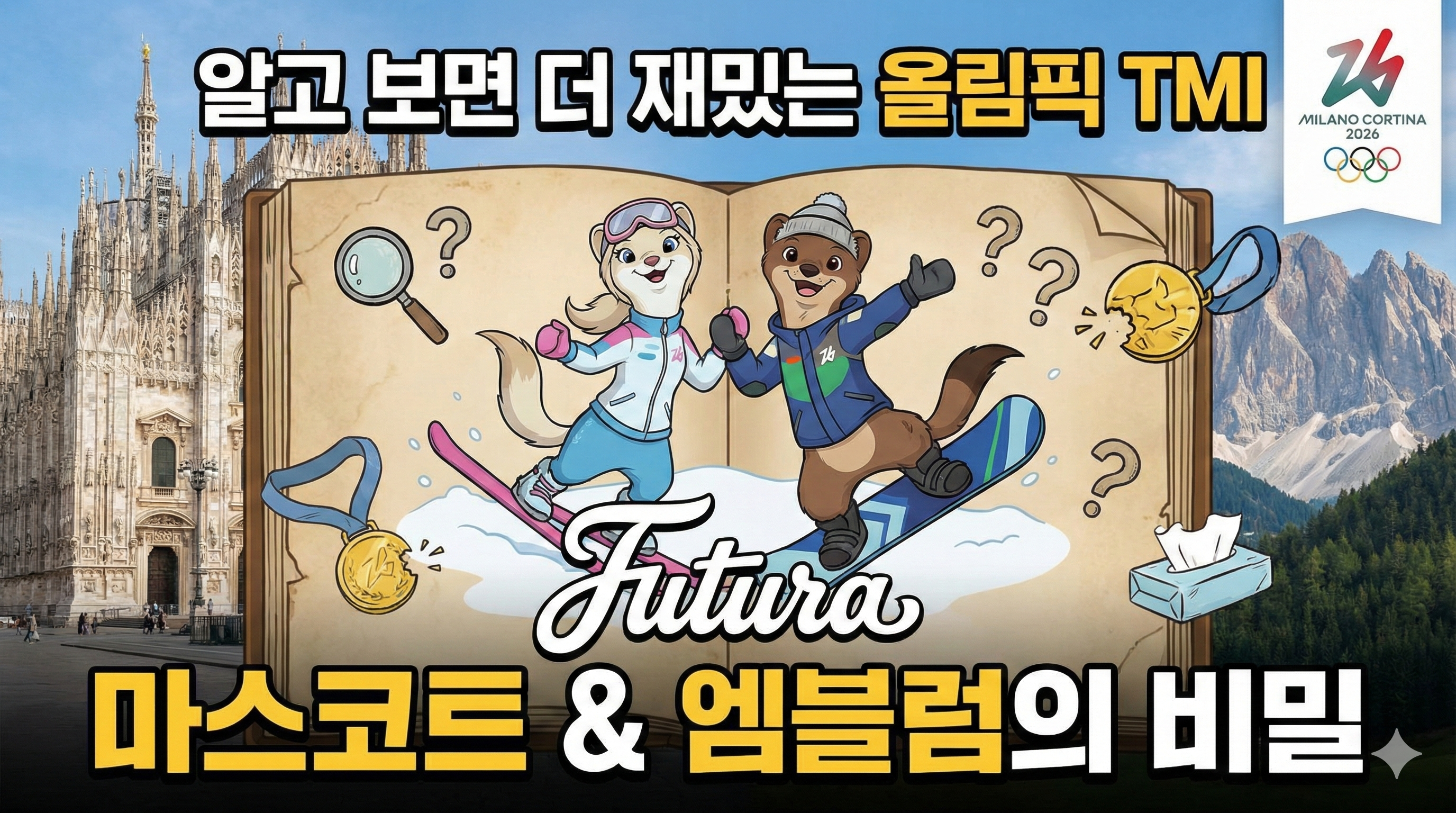 "담비가 마스코트라고?" 2026 올림픽의 얼굴 '티나와 밀로' & TMI 대방출