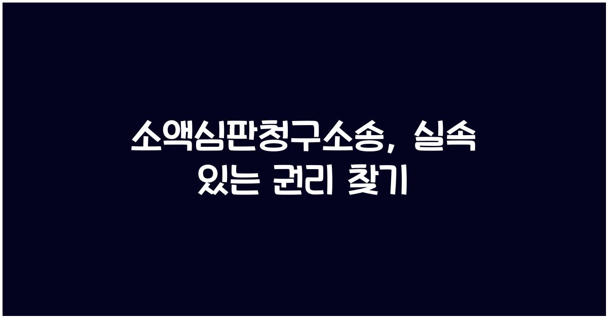 소액심판청구소송