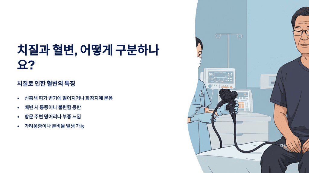 치질과 혈변, 어떻게 구분하나요?