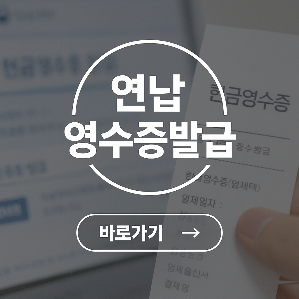 소득 공제용 영수증 발습