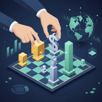 위기 국면 전환기의 전략적 자산 배분 가이드 이미지 (Strategic asset allocation guide image during crisis transition)