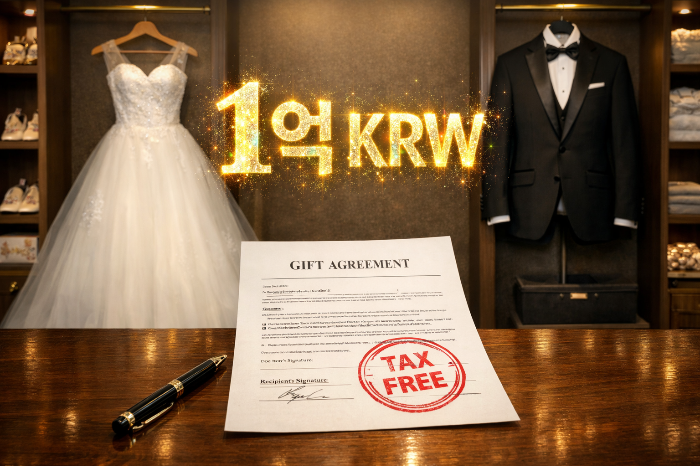 2026년 신설된 혼인 증여 재산 공제 1억 원 혜택과 결혼 장려 세제 지원 시각화