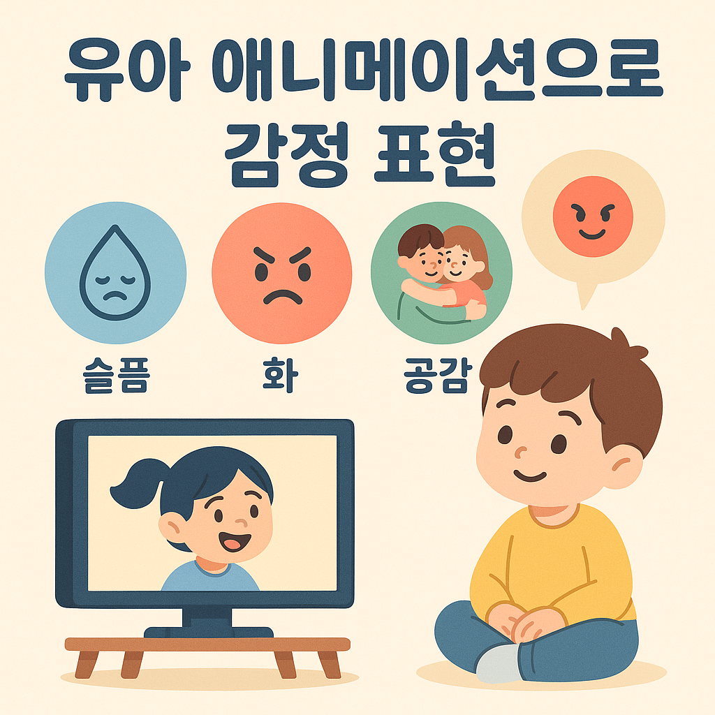 유아 애니메이션, 감정 표현 관련 사진