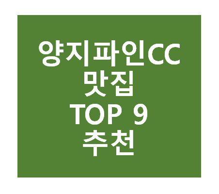 양지파인CC 근처 맛집