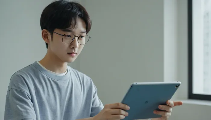AI 영상 만들기 TOP 3 툴을 노트북 앞에서 소개하는 장면