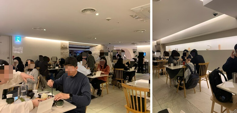 오제제 내부좌석 및 분위기