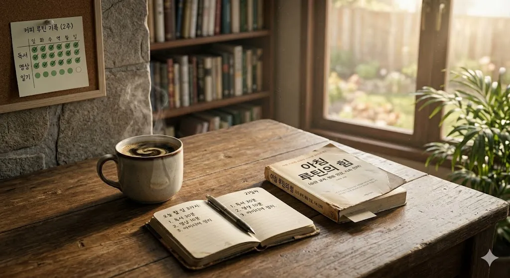 커피 루틴의 힘 (습관 설계, 행동 연결, 지속 전략)