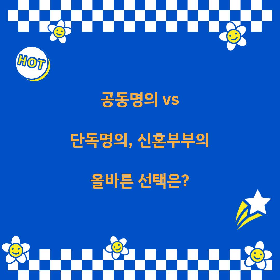 공동명의 vs 단독명의