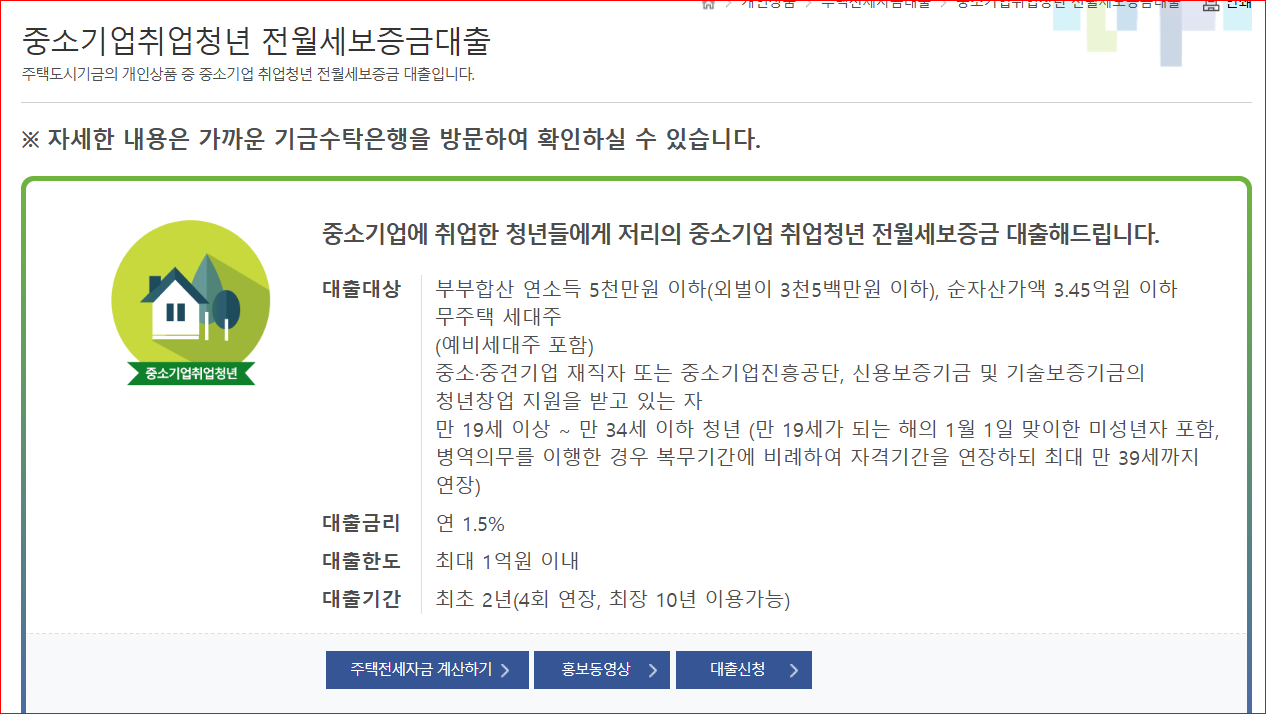 중소기업 청년 전세대출