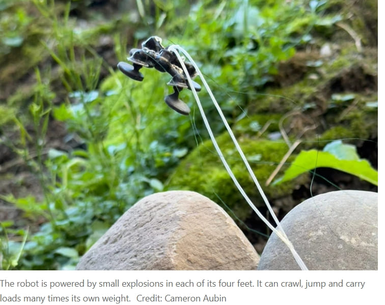 곤충 크기 로봇, 자중의 22배나 나를 수 있어: 코넬 대 VIDEO: This insect-sized robot can carry 22 times its own weight