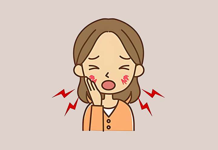 얼굴에-통증이-있는-여성