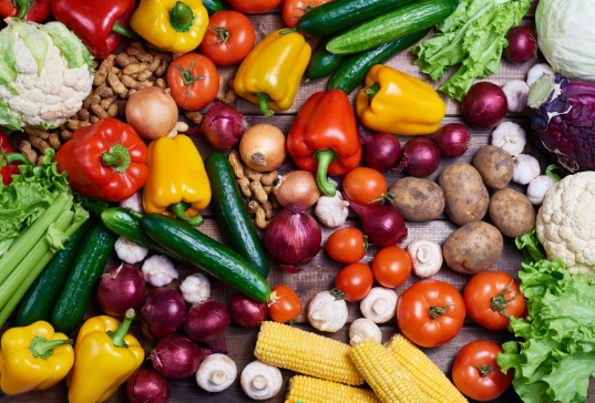 채소와 과일, 매 끼니 색깔 채우기