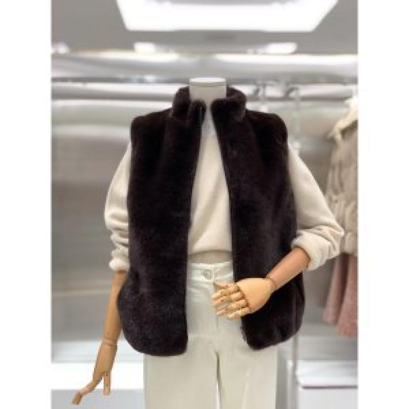 GGPX 반하이넥 페이크 퍼 조끼 GMZAFU960F