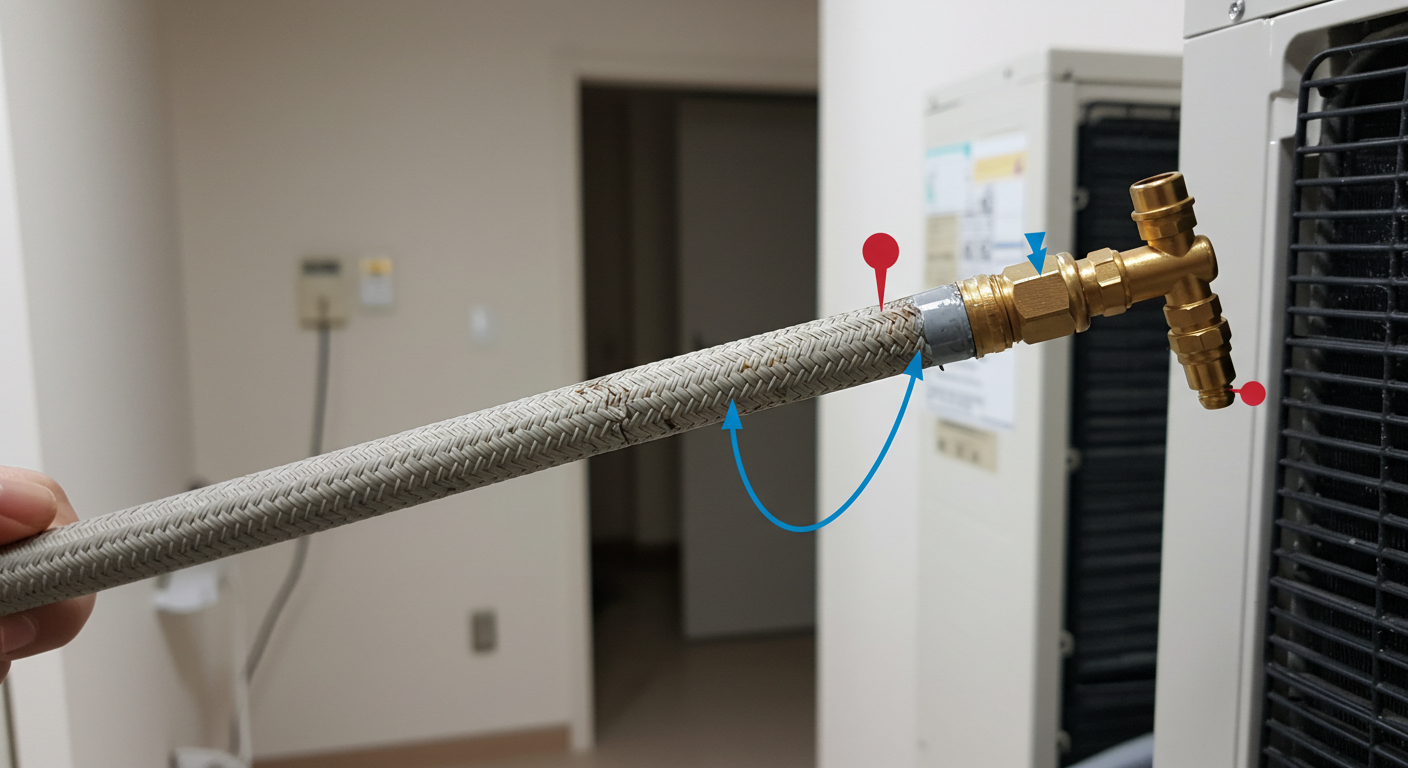 에어컨 호스 점검 이미지(드레인)