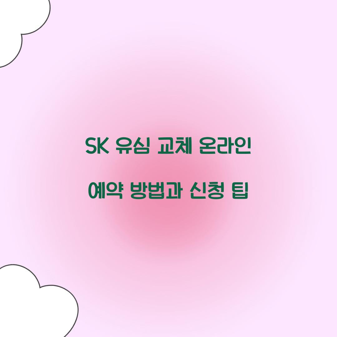 sk 유심 교체 온라인 예약