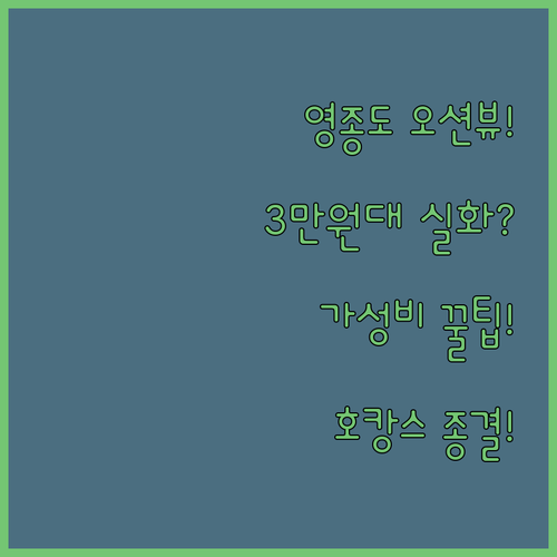 인천 호캉스 완벽 비교 영종도 오션뷰..