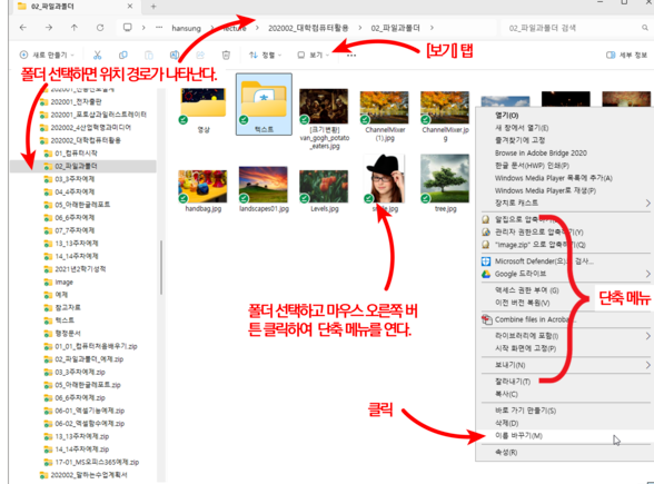 컴퓨터 폴더 정리 관련 사진