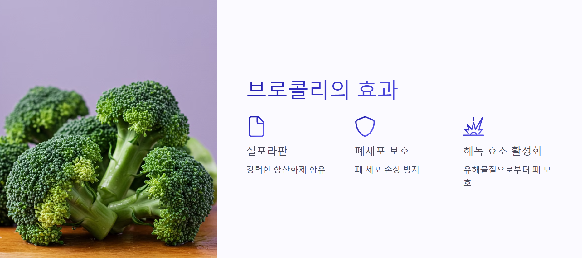 브로콜리의 효과