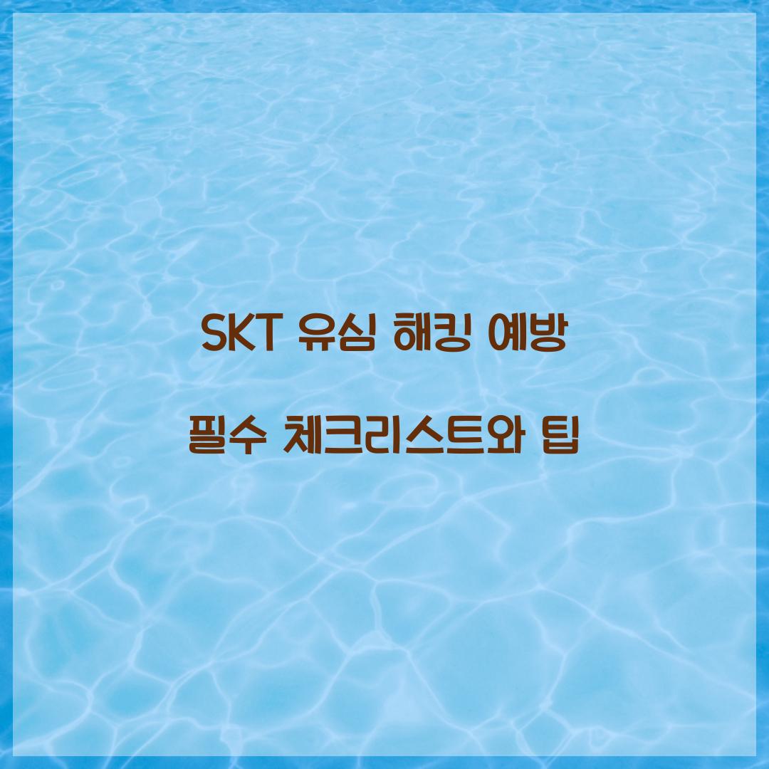 SKT 유심 해킹 예방