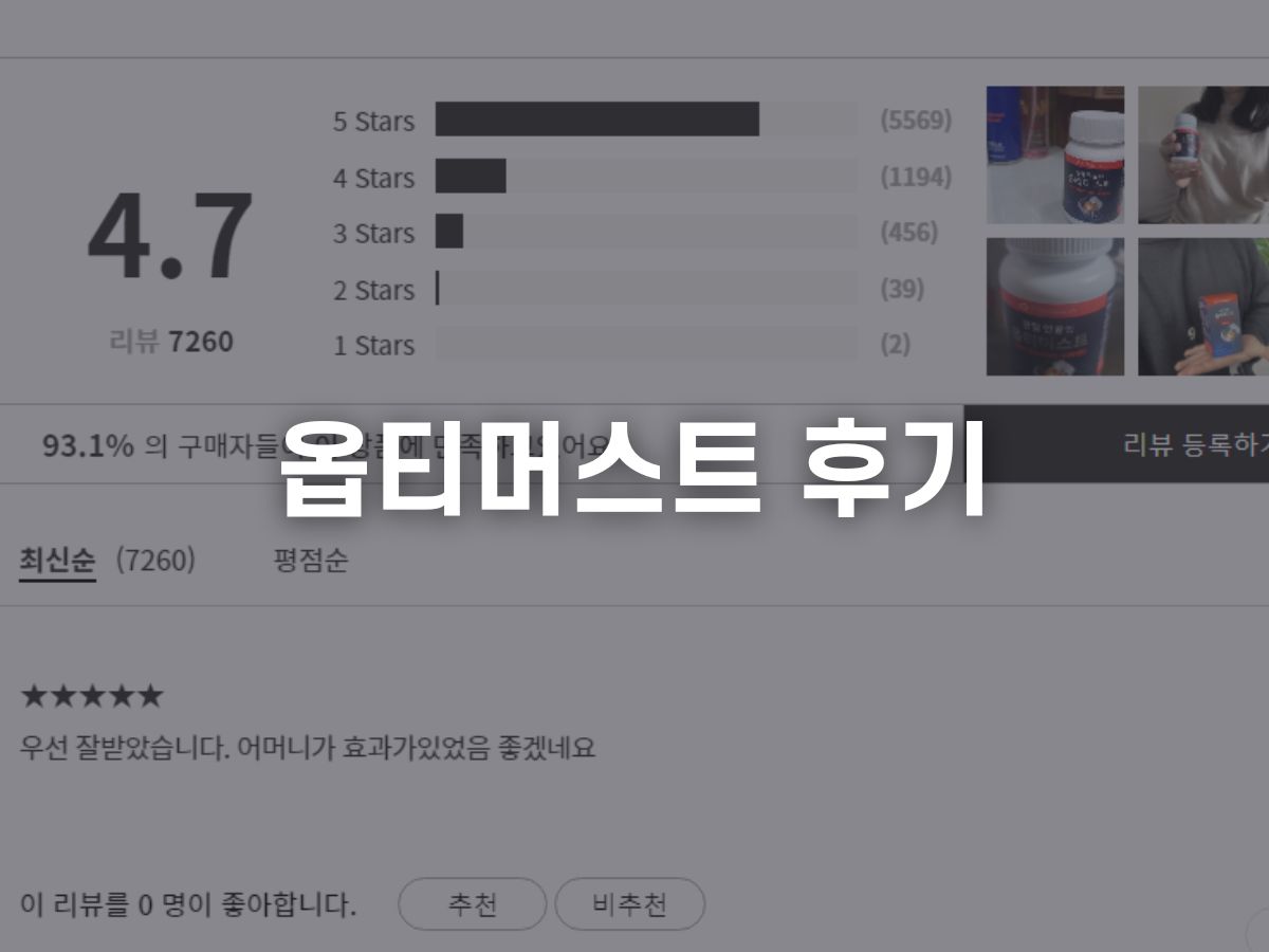 필리서치 옵티머스트 후기