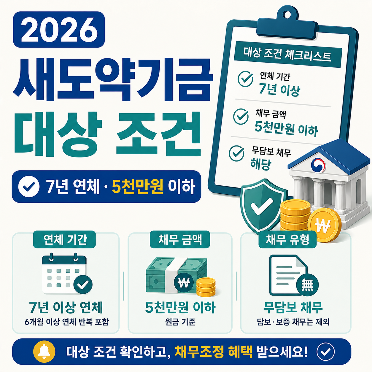 새도약기금 대상 조건 확인 이미지