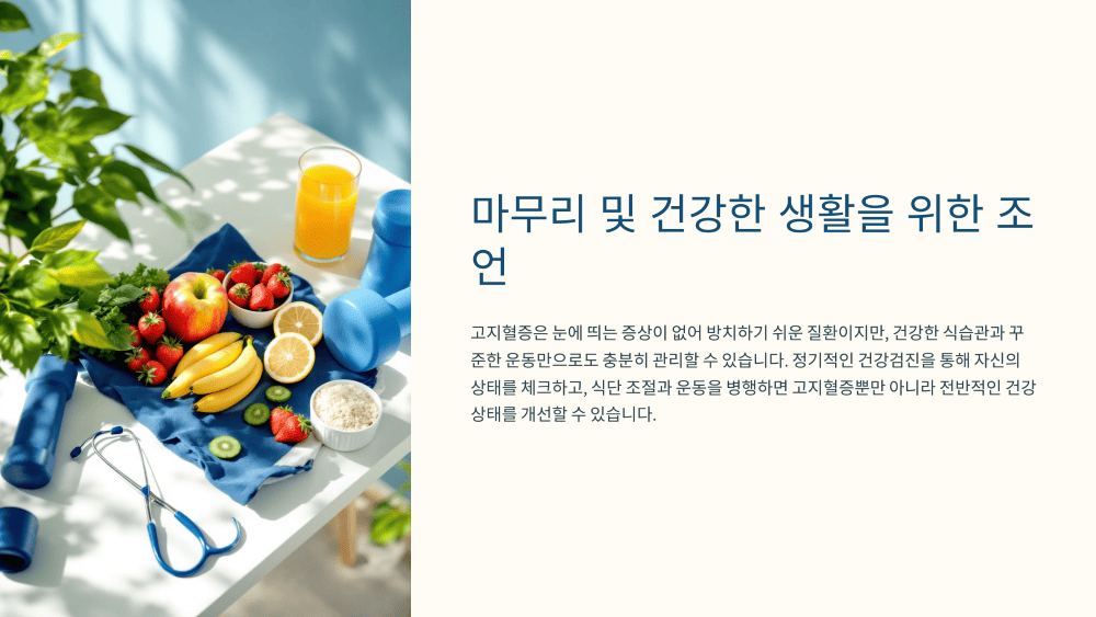 건강한 생활을 위한 조언