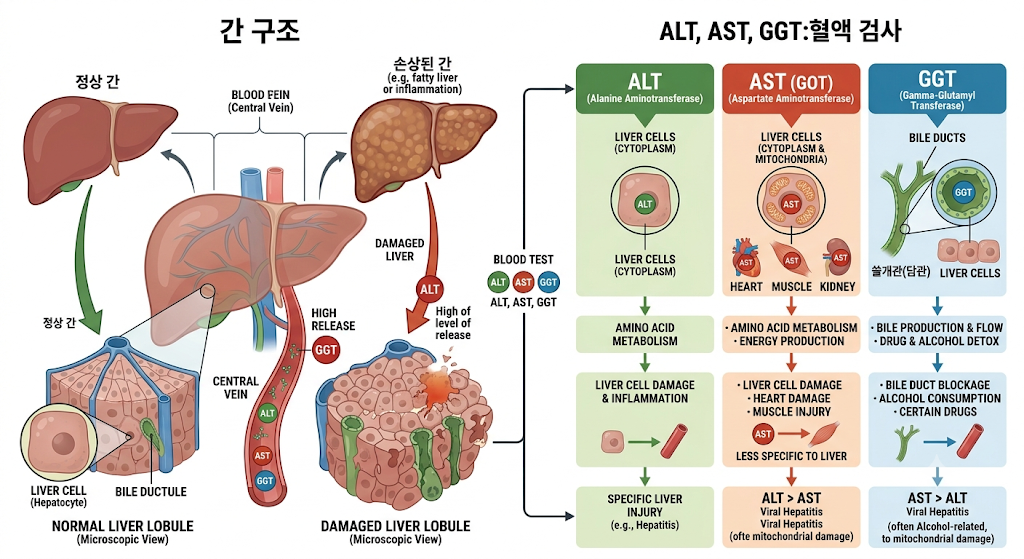 간 구조와 간건강 수치
