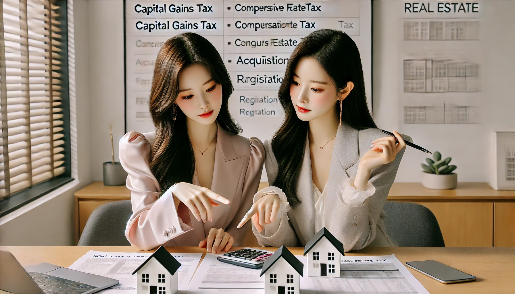 부동산 매매 세금 확인하는 이미지