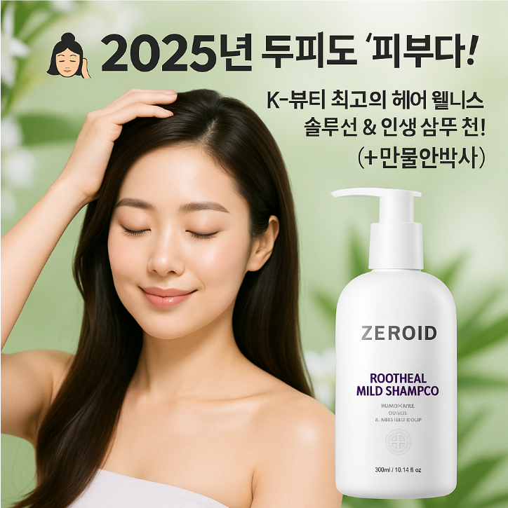 💆♀️ 2025년 두피도 '피부'다! K-뷰티 최고의 헤어 웰니스 솔루션 & 인생 샴푸 추천! (+만물안박사)