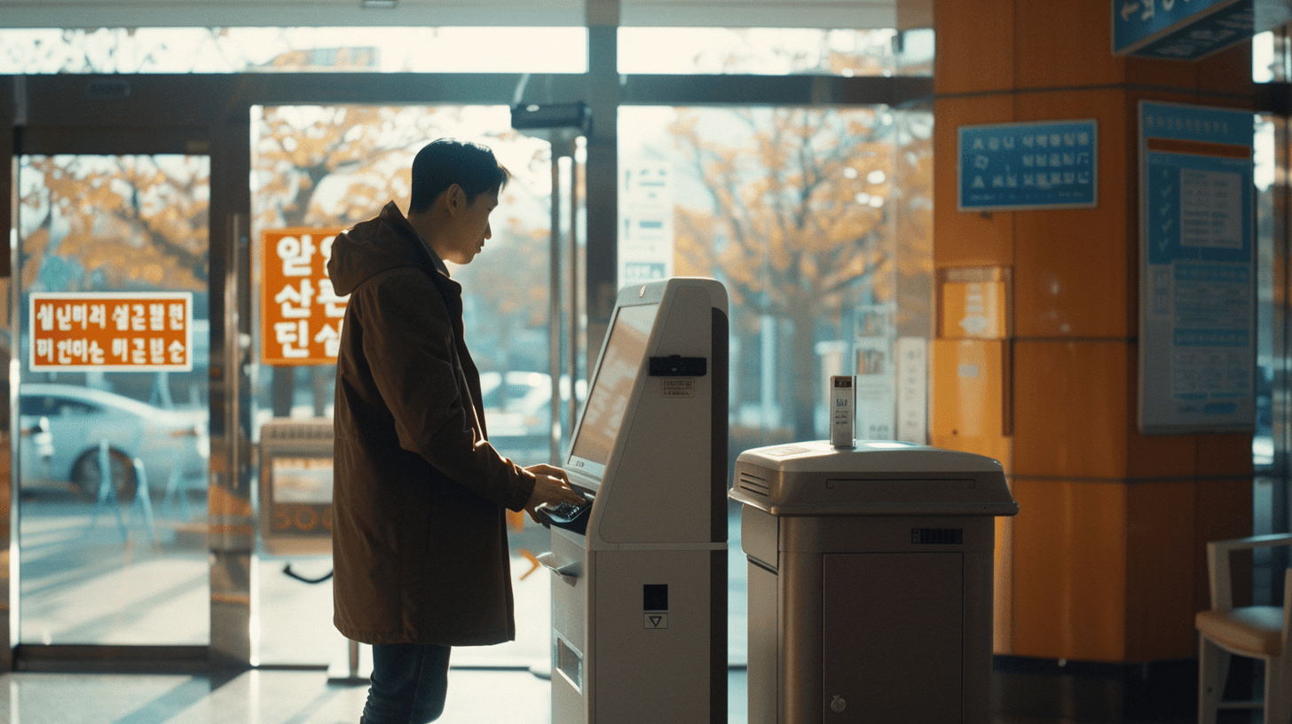 행정기관-기계-앞에-서-있는-남자