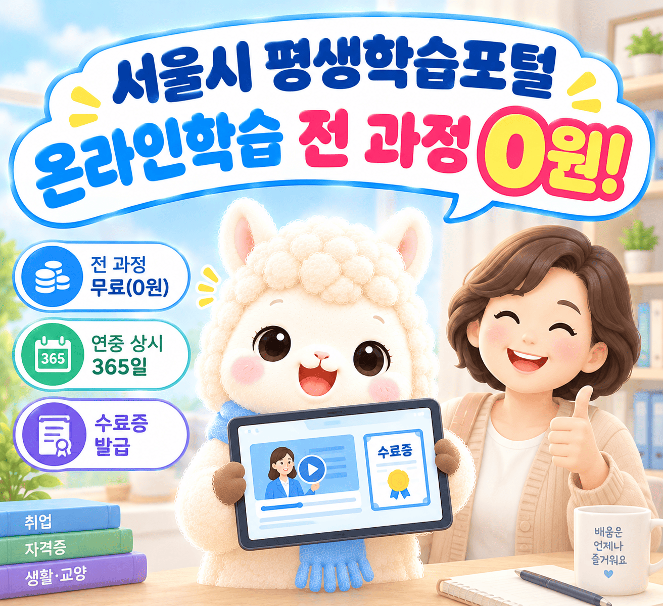 서울시 평생학습포털 홈페이지