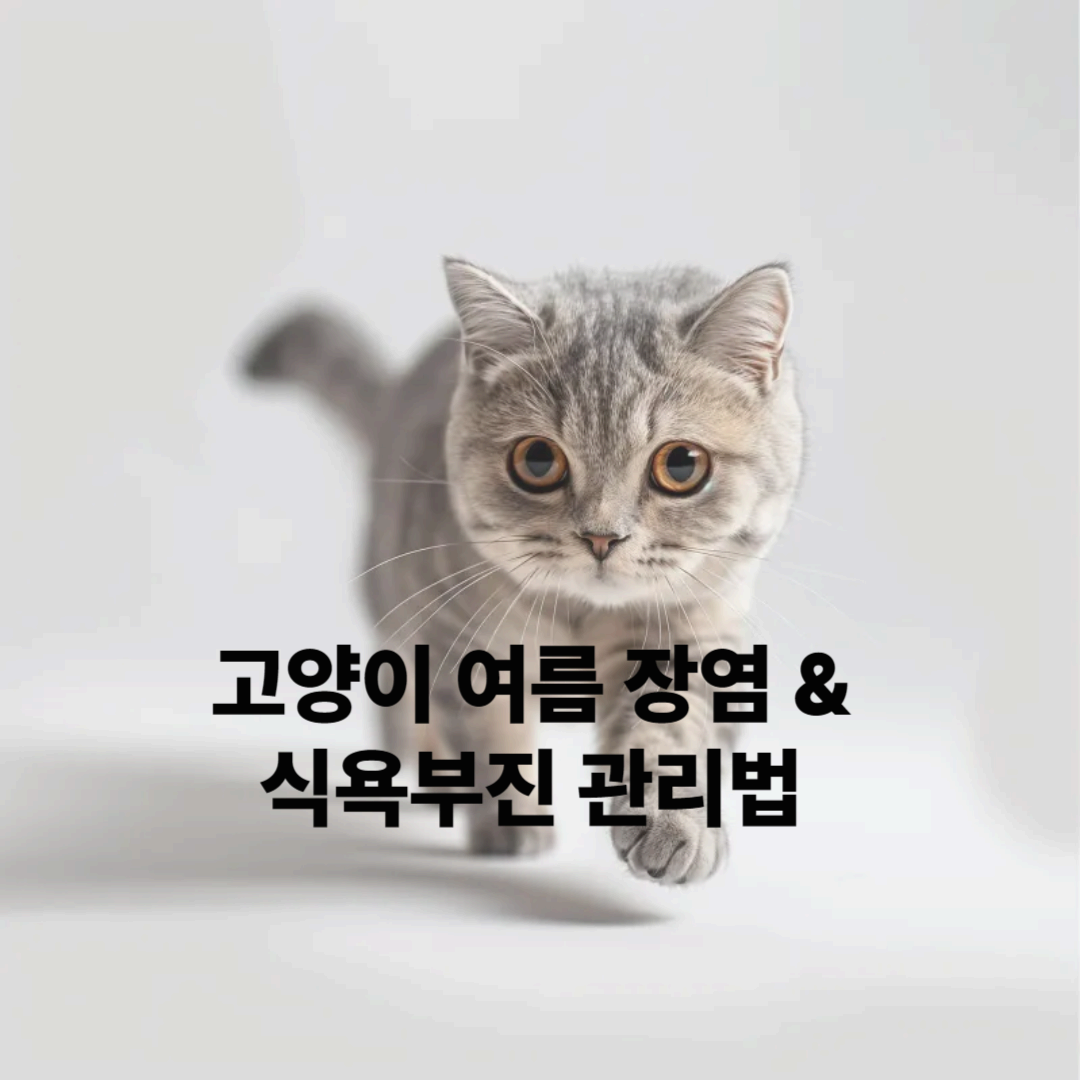 고양이 여름 장염 &amp; 식욕부진 관리법 &ndash; 사료 선택과 간식 활용 전략
