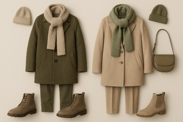 겨울 커플패션 톤온톤 조합 이미지