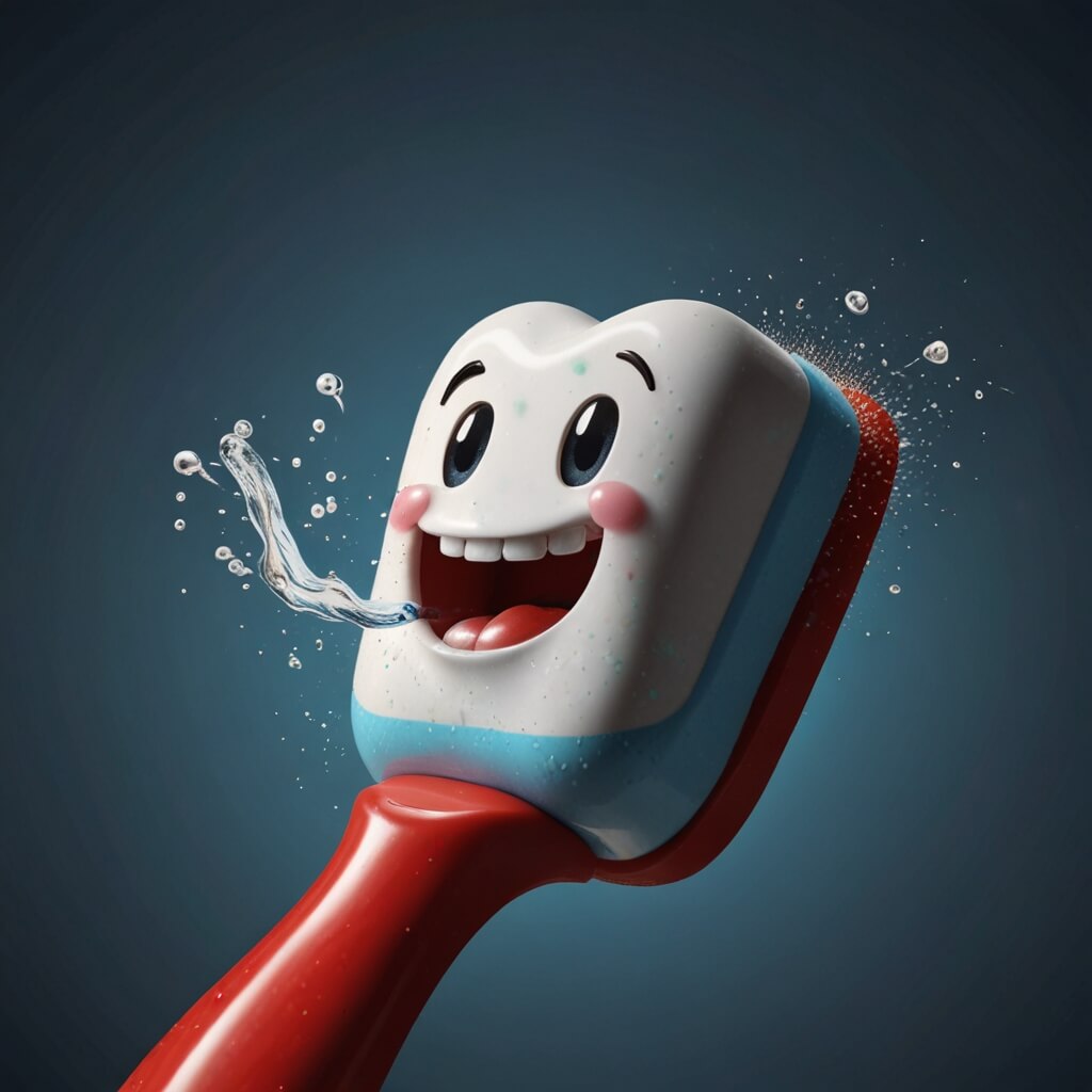 칫솔과-웃고-있는-치아