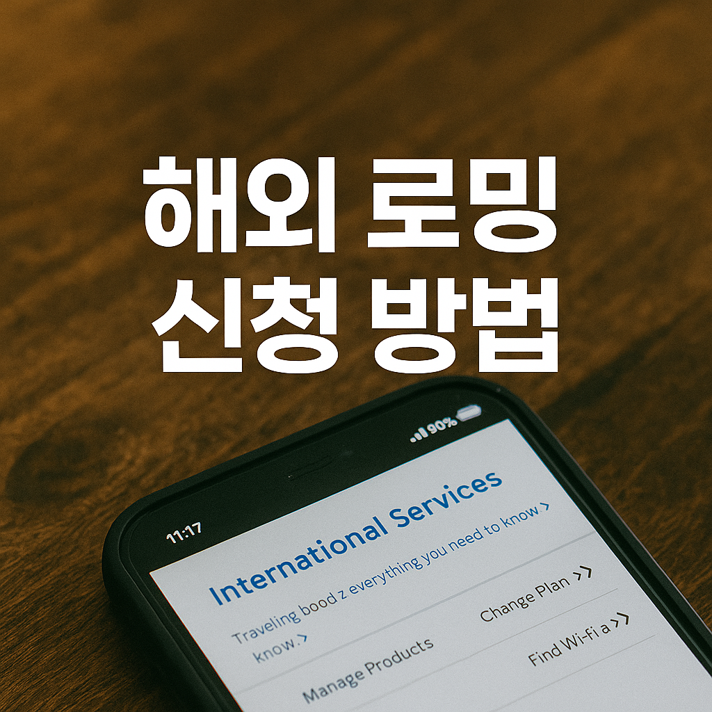 해외 로밍 신청 방법: 5분 만에 끝내는 가이드