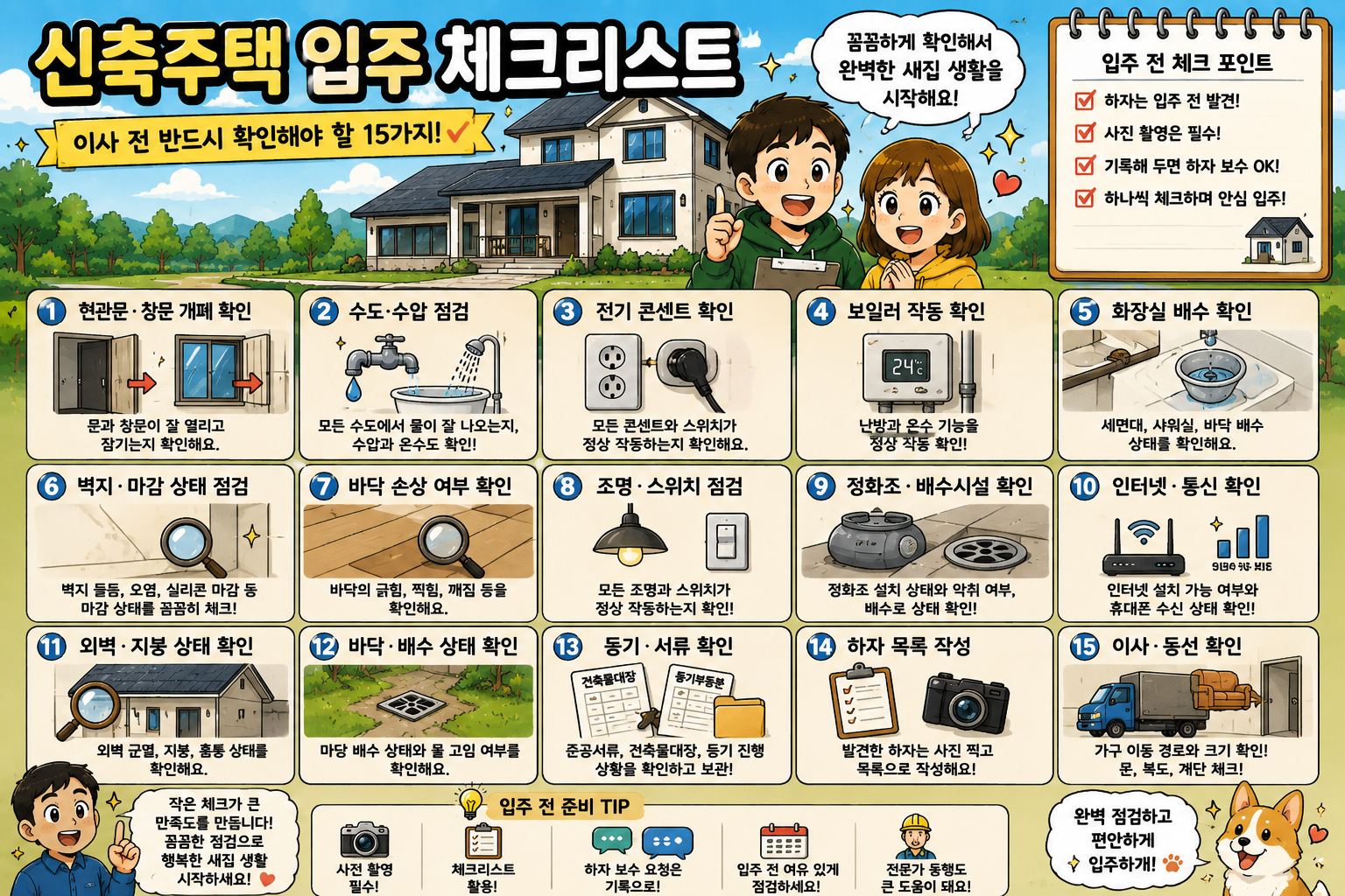 신축주택 입주 체크리스트