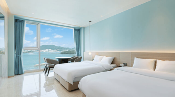 여수 라테라스 리조트 영스위트 침대