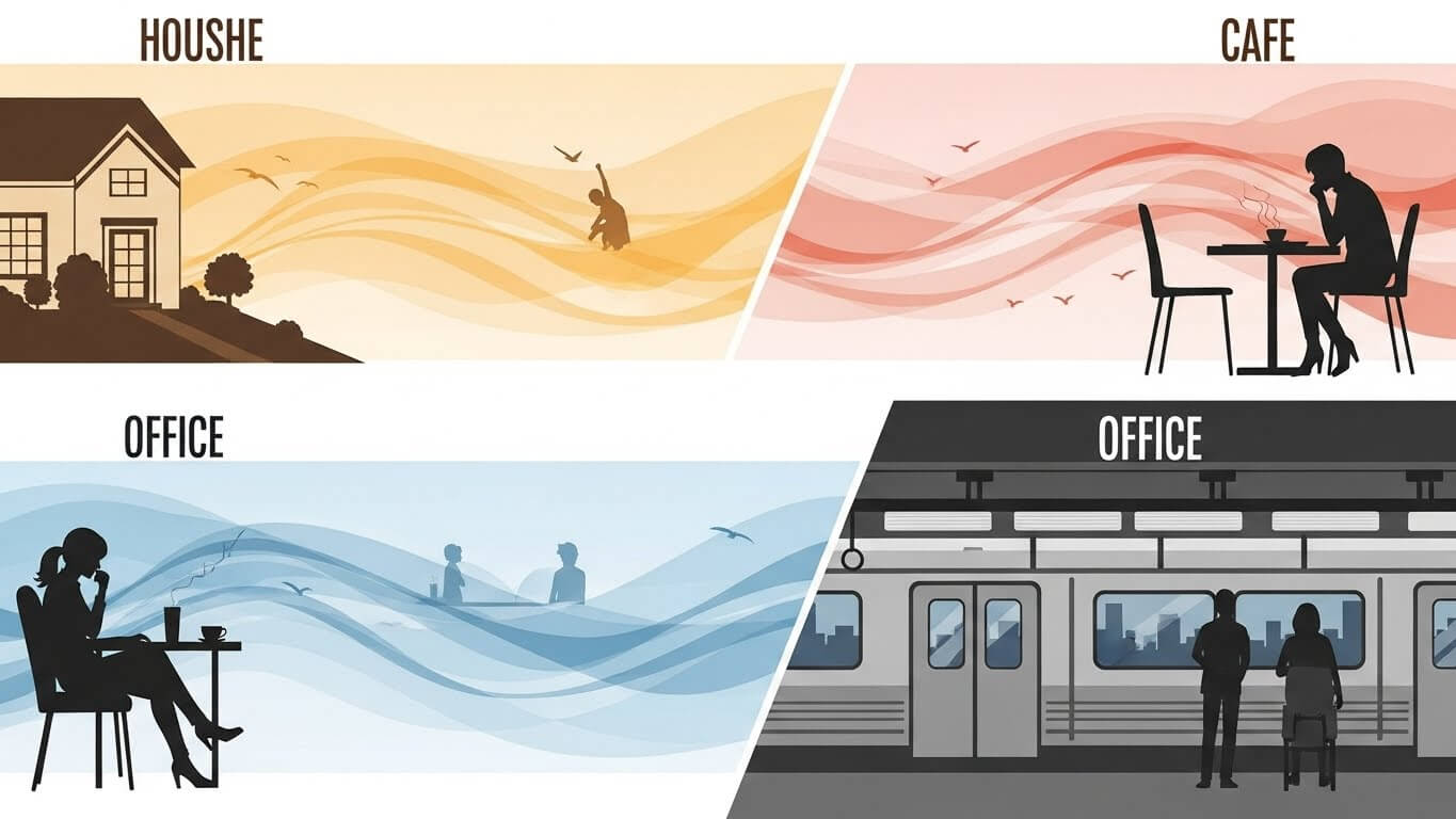 감정학 연구 : 집과 카페, 회사와 지하철에서 공간별 감정 반응 프로필 만들기