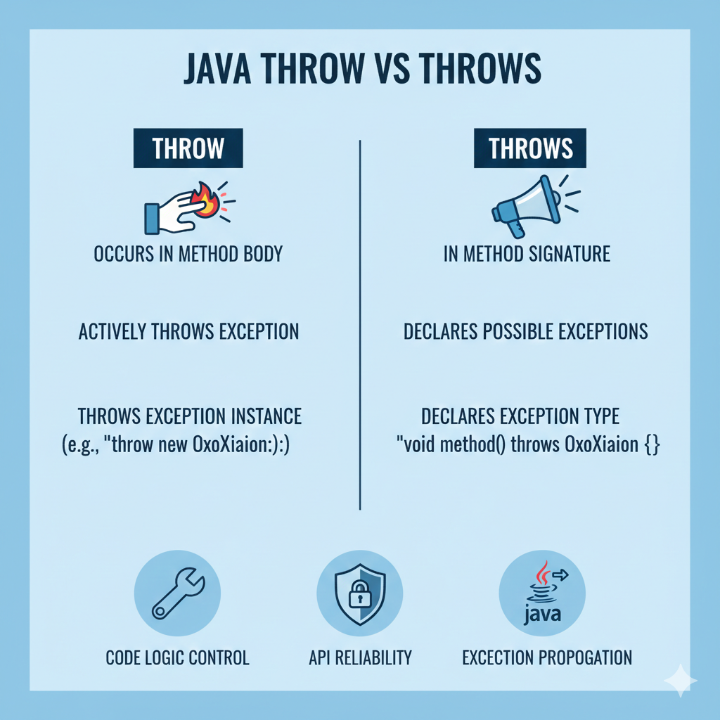 throw와 throws의 명확한 차이