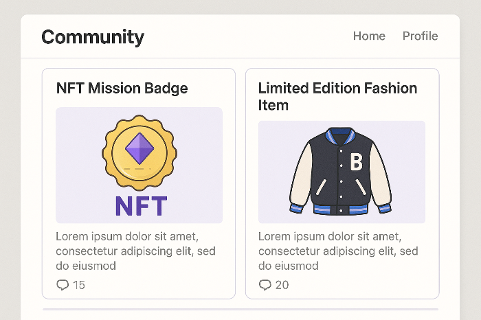 디지털 커뮤니티의 패션 캡슐 드롭 장면
