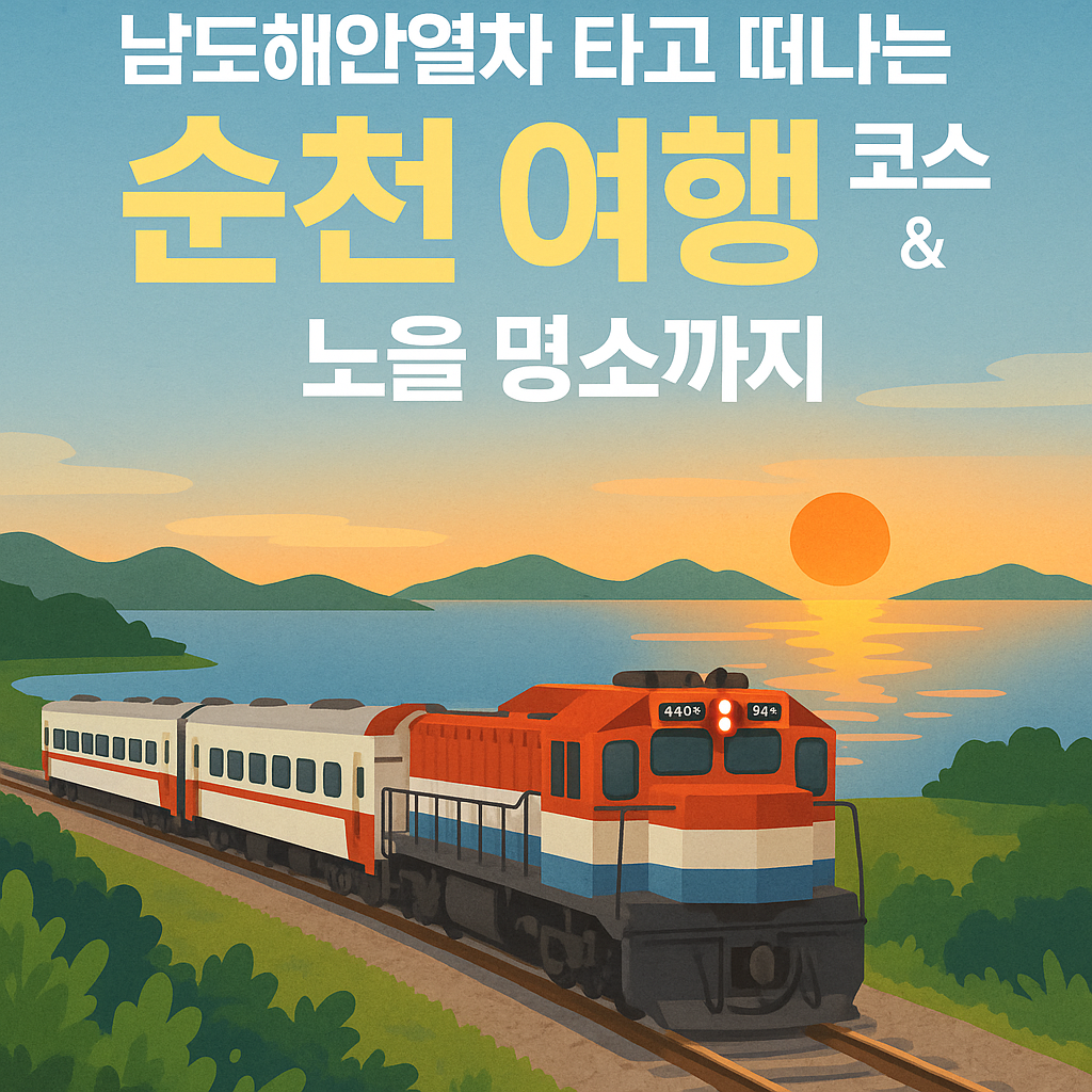 남도해안열차 타고 떠나는 순천 여행 코스 & 노을 명소까지