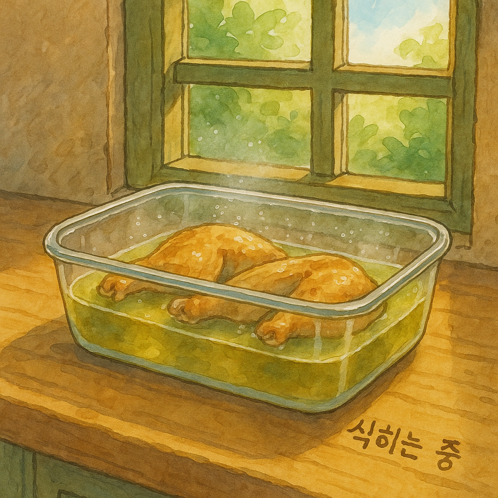 “기름이 시간을 감싸며 보관이 되는 순간”