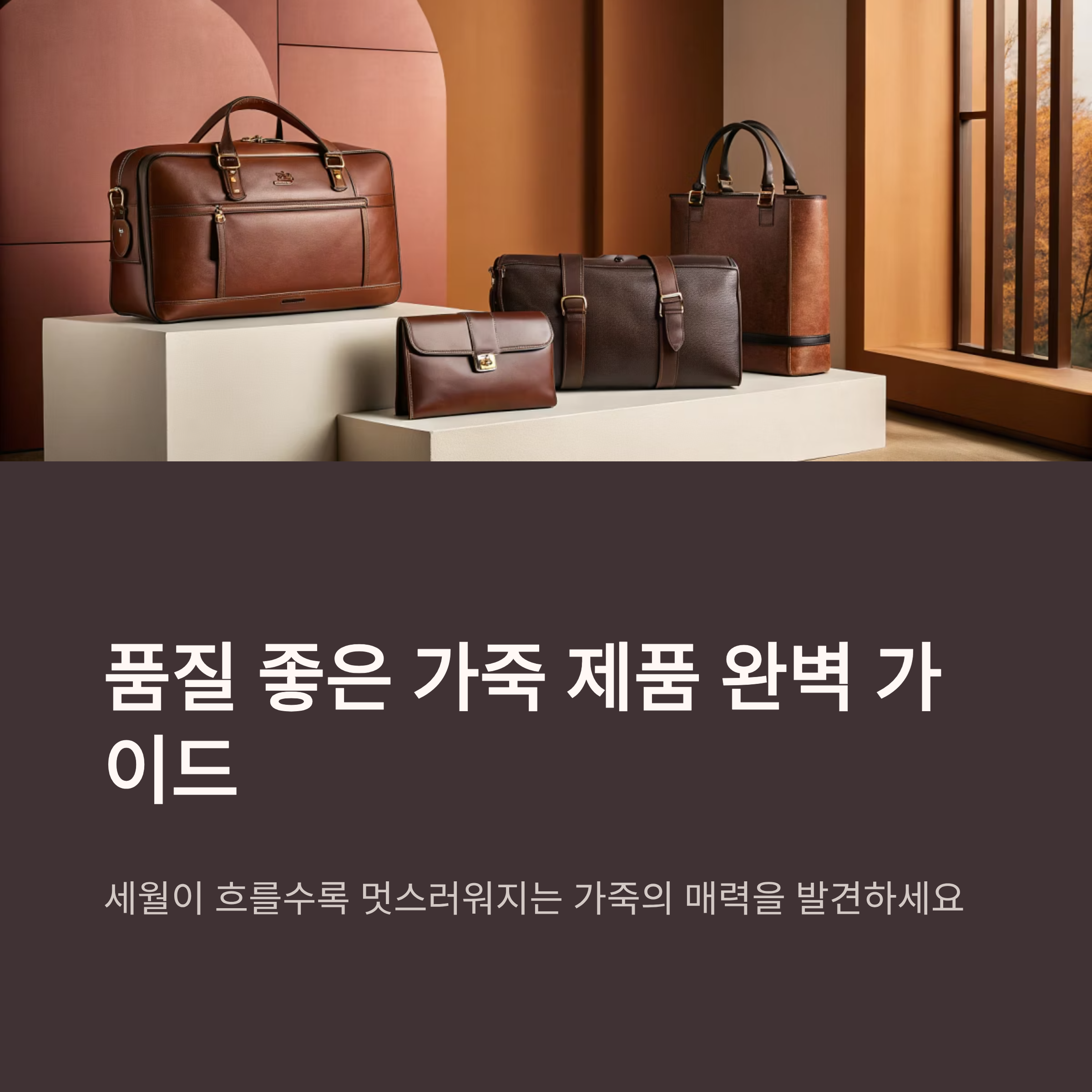 품질 좋은 가죽 제품 완벽 가이드: 종류부터 선택법, 관리법까지