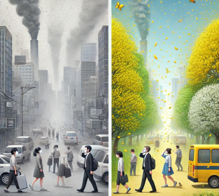 봄철 미세먼지 알레르기VS 꽃가루 알레르기