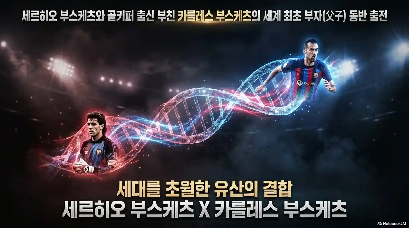 세르히오 부스케츠와 카를레스 부스케츠 부자 출전
