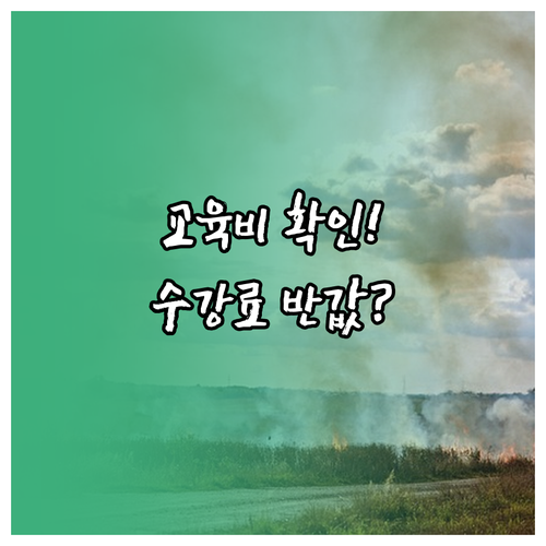 소방안전관리자 강습 교육비 상세 현황..